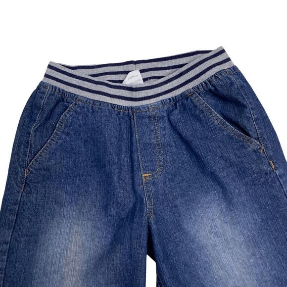 P.S. Girl's Size 12 Blue denim jogger Knit waist pull on 9" jean shorts - Picture 4 of 13